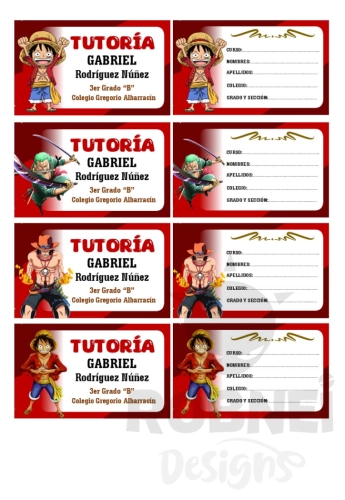 One Piece Etiqueta